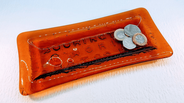 Unique, Handmade, Fused Glass NORI Brick Dish/Tray. By Quirky Glass