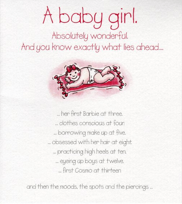A Baby Girl - Greeting Card