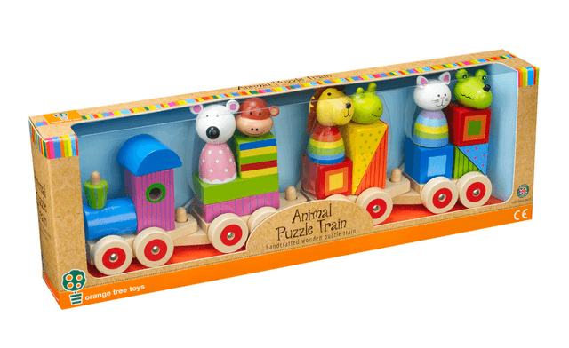 Wooden Animal Puzzle Train - By Orange Tree Toys