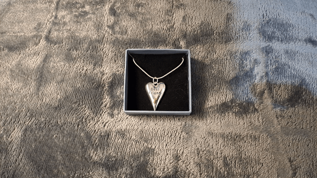 Silver Coloured Best Friend Heart Necklace