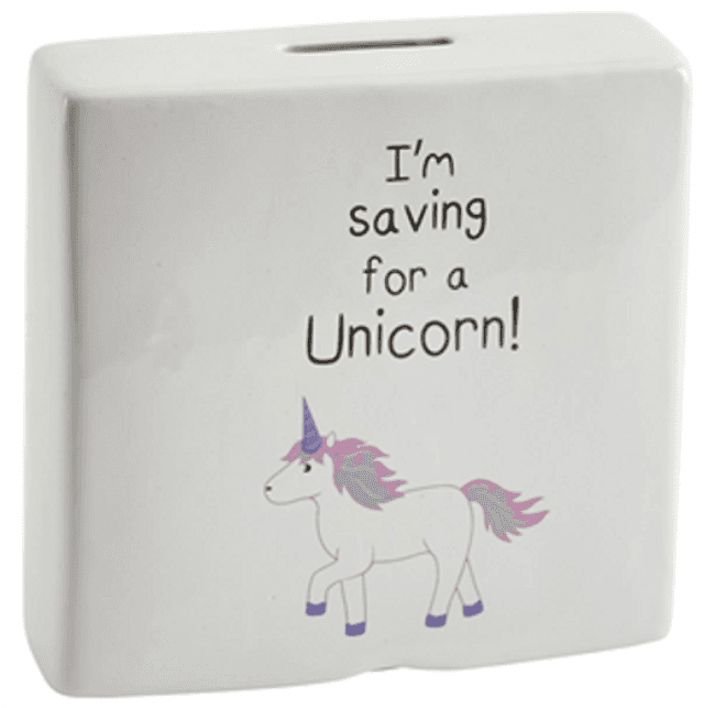 I&#039;m Saving For A Unicorn Ceramic Money Box.